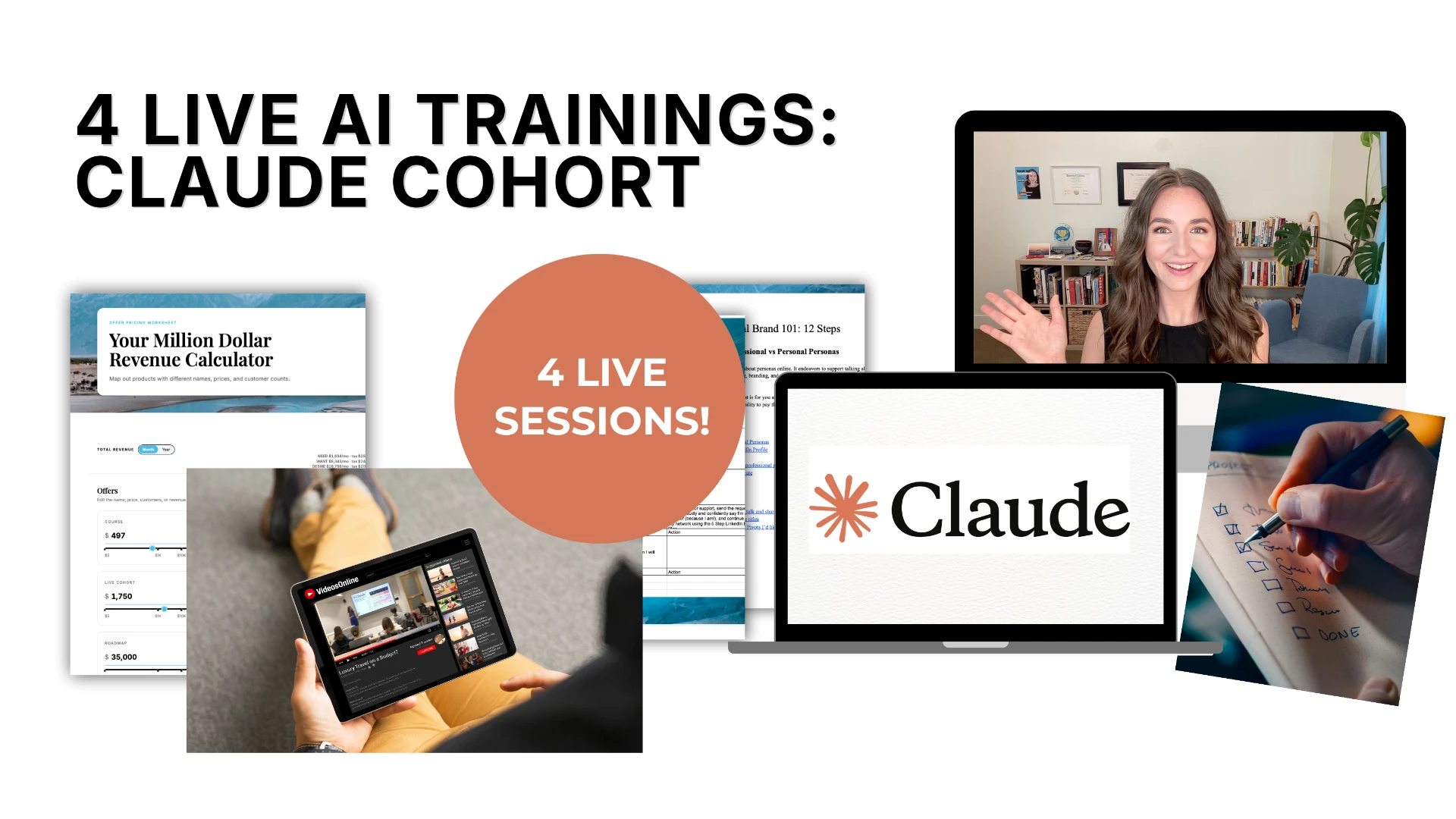 4 Live AI Trainings: Claude Cohort — 4 live sessions with Dr. Joan Palmiter Bajorek
